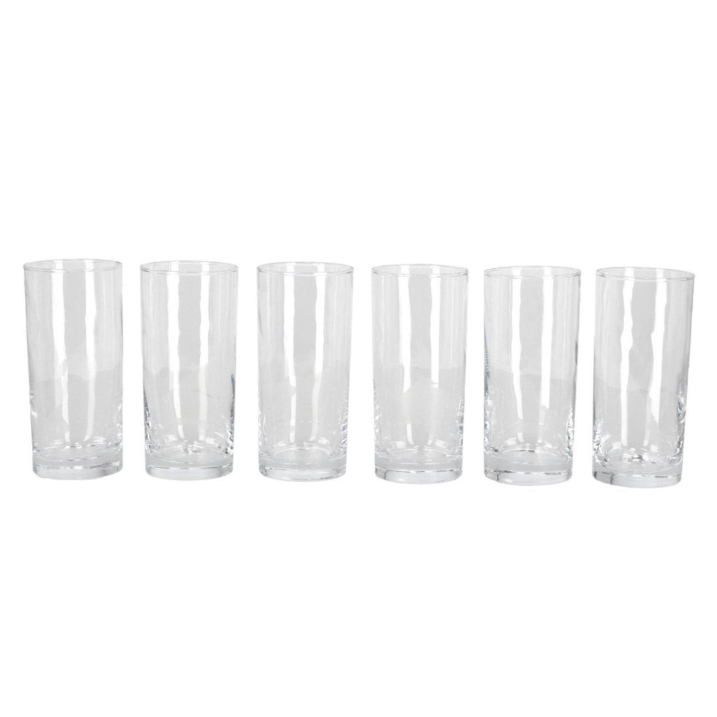 Daily Home Long Drink Glasses 280 ml 6 Pieces Transparent