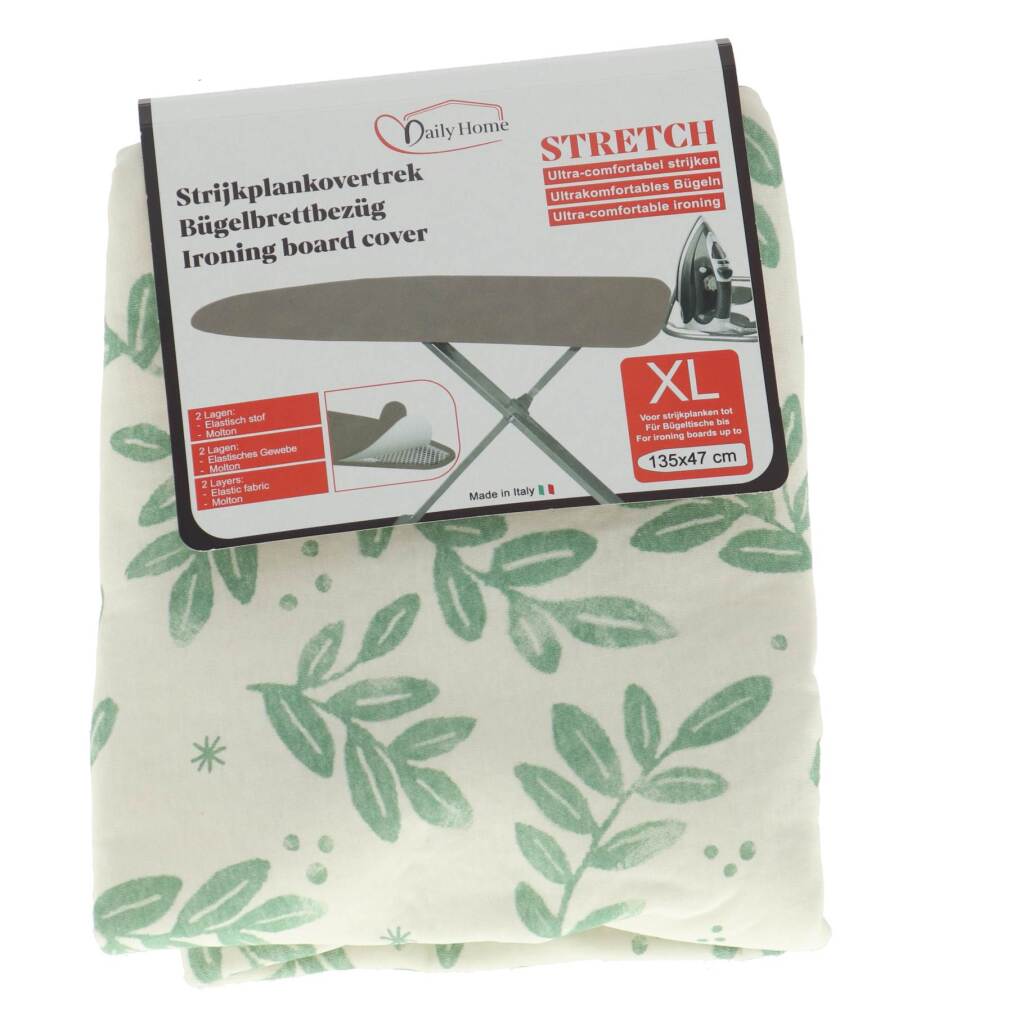 Daily Home Ironing Board Sleeve Stretch XL 135x47 cm Green/White