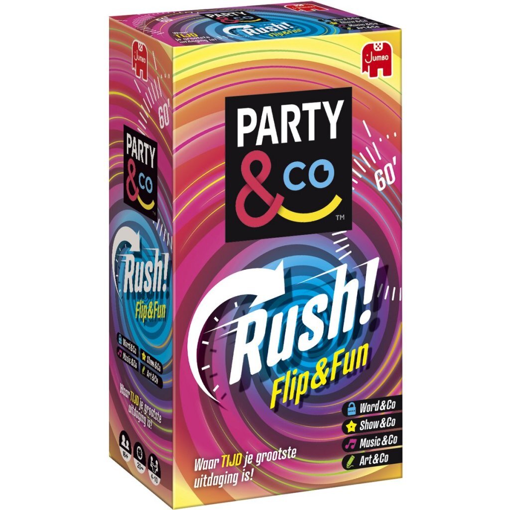 Party & Co Rush Flip & Fun Fast-Paced Game for Ages 14+