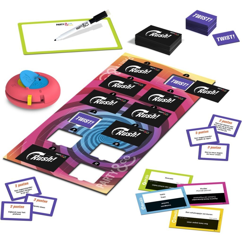 Party & Co Rush Flip & Fun Fast-Paced Game for Ages 14+