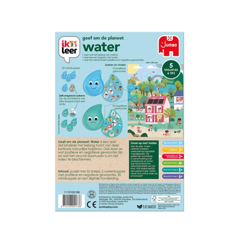 Jumbo Care For The Planet Water - Educational Puzzle Game for Ages 3+