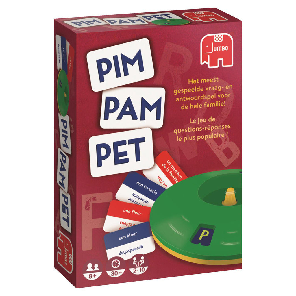 Jumbo Spell Pim Pam Pet Trivia Card Game for 2 to 10 Players 8 Years and Up