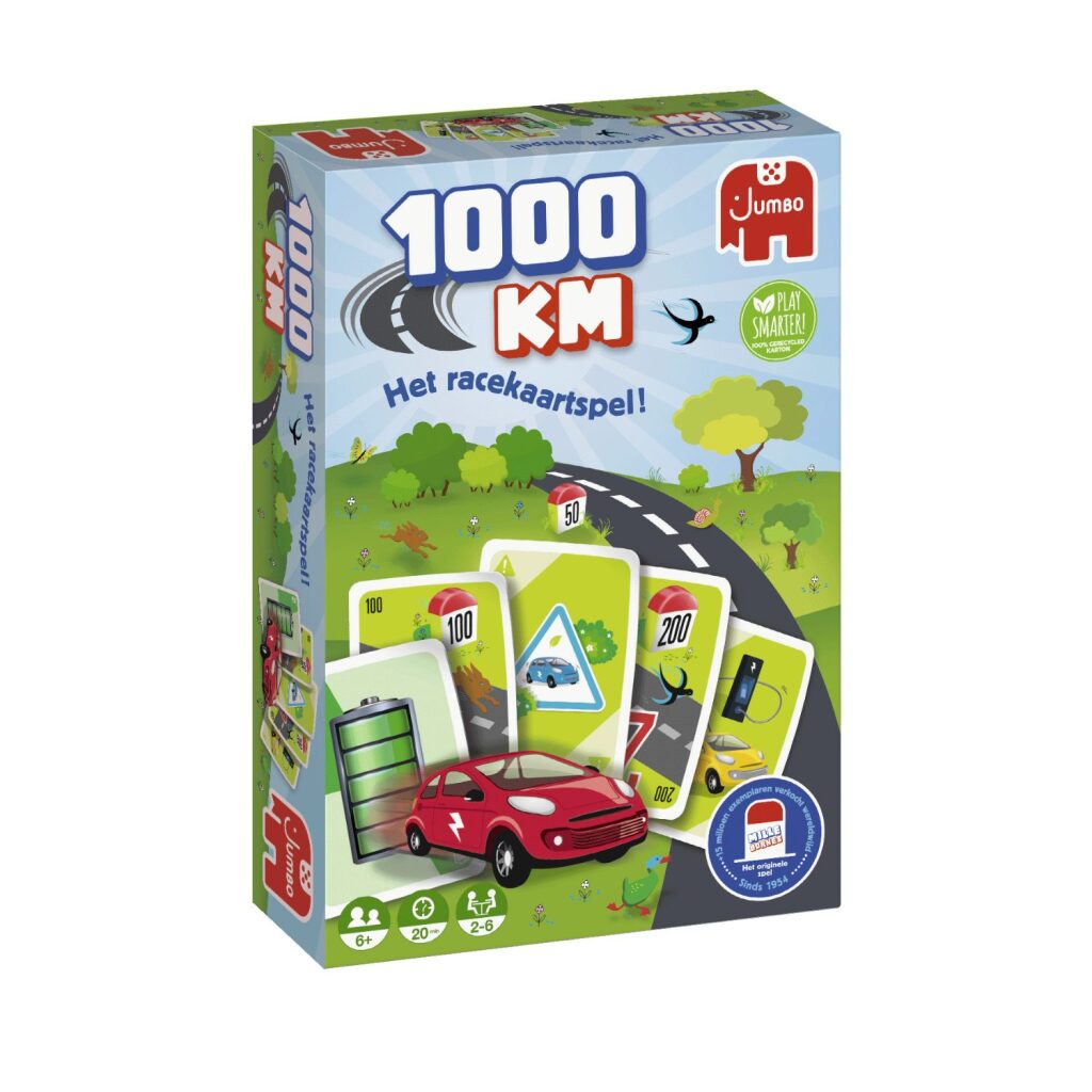 Jumbo 1000 KM Card Game for the Whole Family Ages 6+