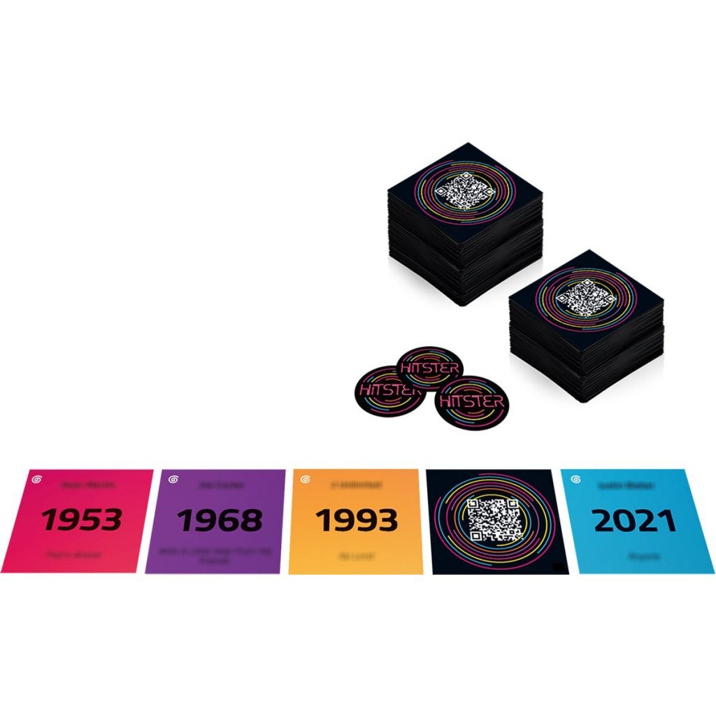 Jumbo Hitster Guilty Pleasures Card Game for 2-10 Players Ages 16+