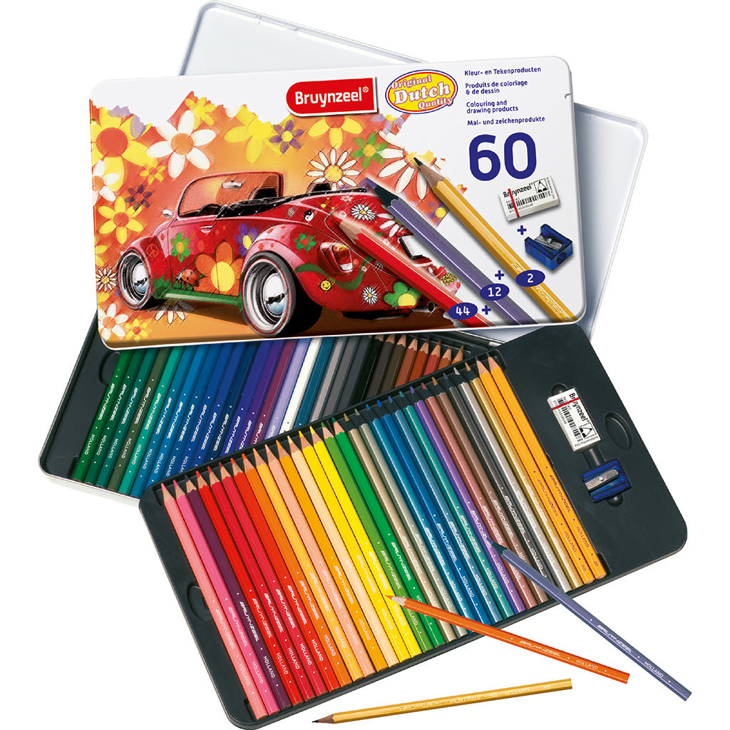 Bruynzeel Sixties 60-Piece Coloring Set for Adults