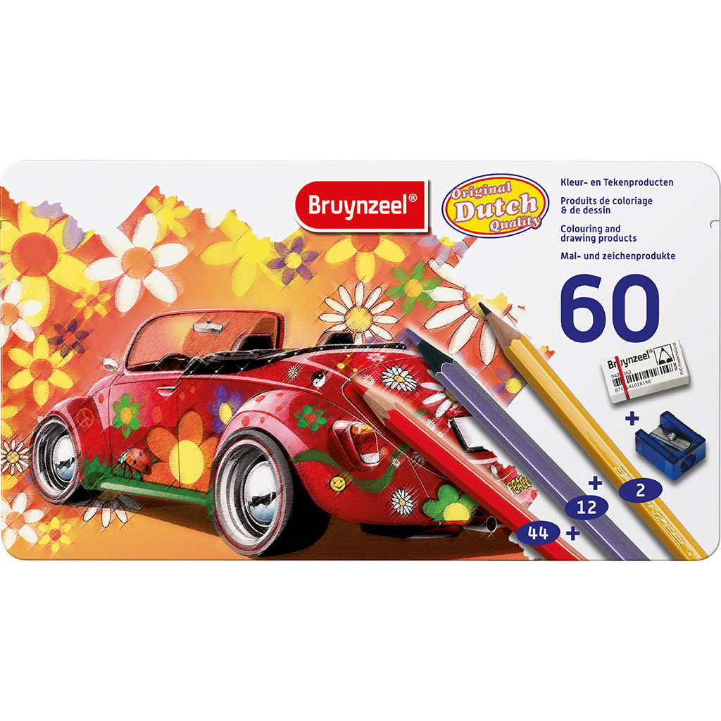 Bruynzeel Sixties 60-Piece Coloring Set for Adults