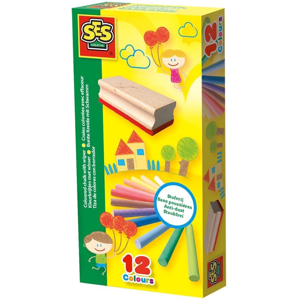 SES Creative Crayons with Eraser 12 Pieces