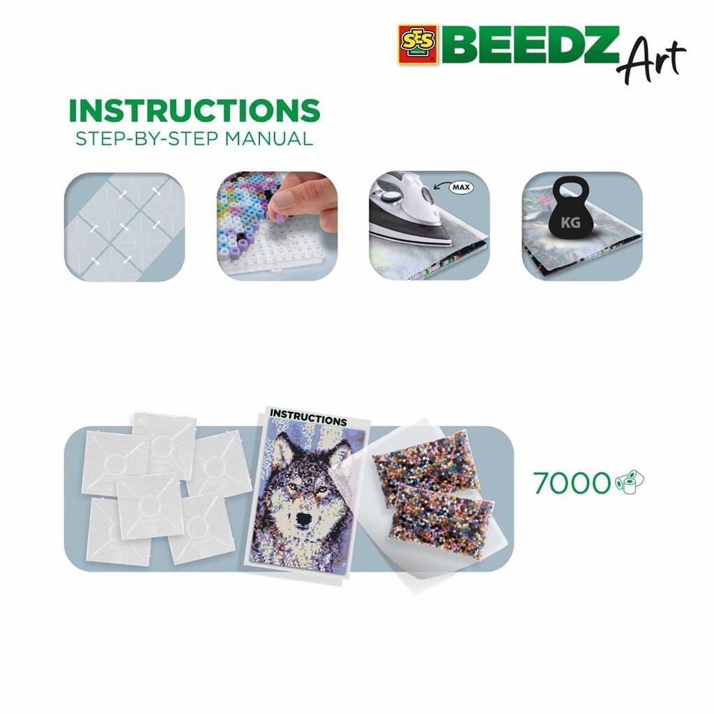 SES Creative Beedz Art Iron-on Beads Wolf 7000 Pieces