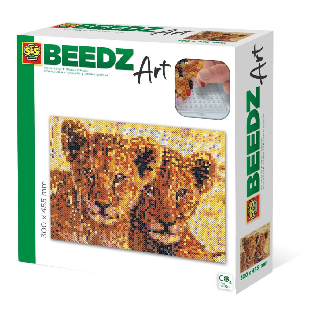 SES Creative Beedz Art Iron-on Beads Lion Cubs 30x45.5 cm 7000 Pieces