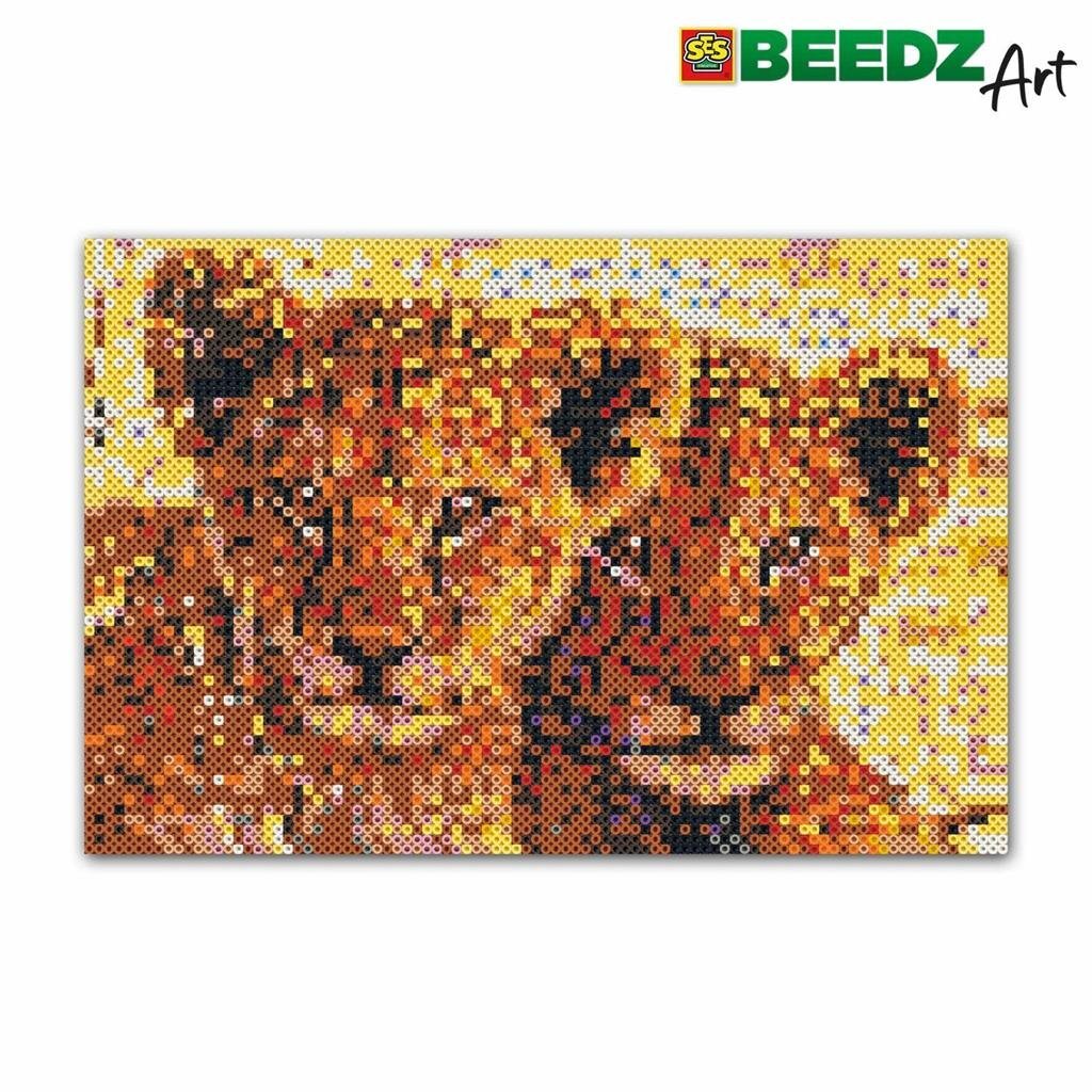 SES Creative Beedz Art Iron-on Beads Lion Cubs 30x45.5 cm 7000 Pieces