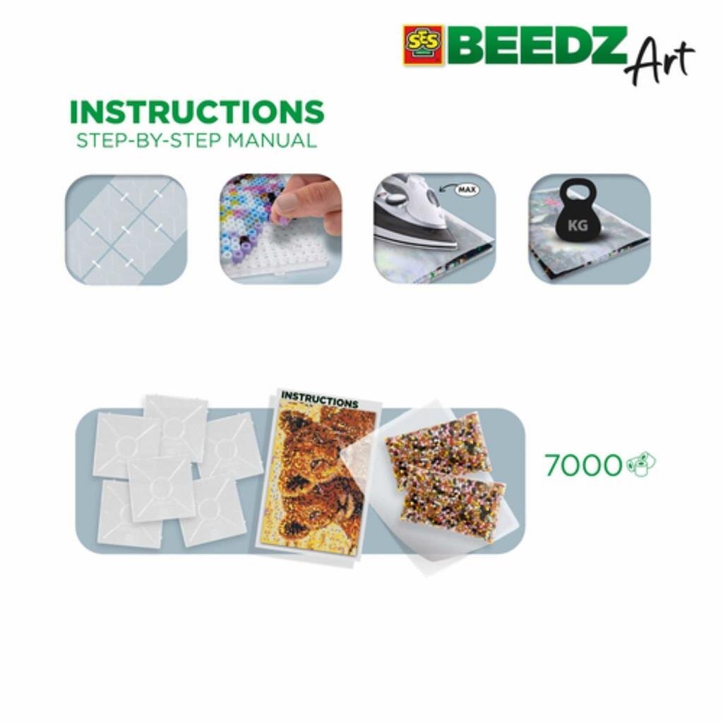 SES Creative Beedz Art Iron-on Beads Lion Cubs 30x45.5 cm 7000 Pieces