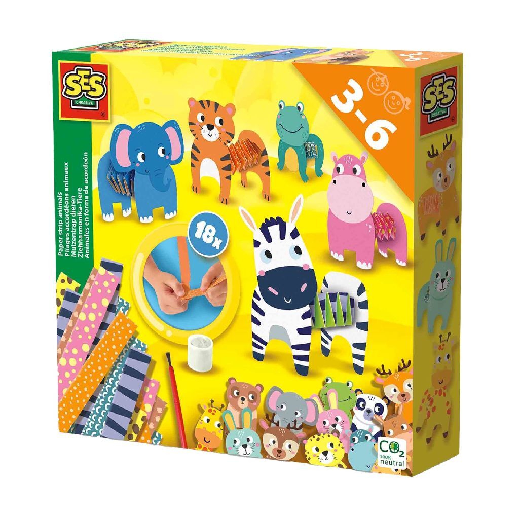 SES Creative Mouse Trap Animals - Craft Set for Kids - Includes Paper Strips and Animal Heads