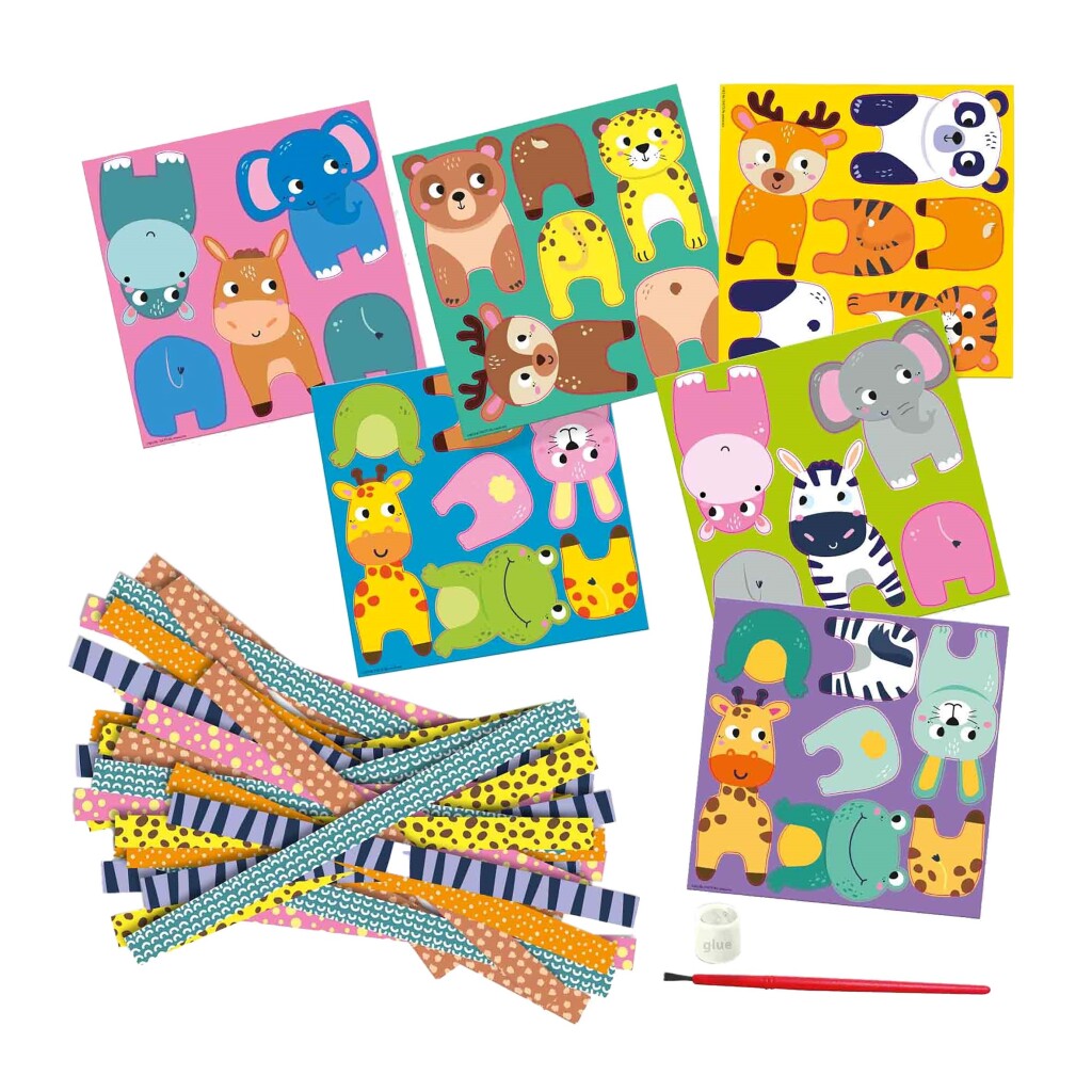 SES Creative Mouse Trap Animals - Craft Set for Kids - Includes Paper Strips and Animal Heads
