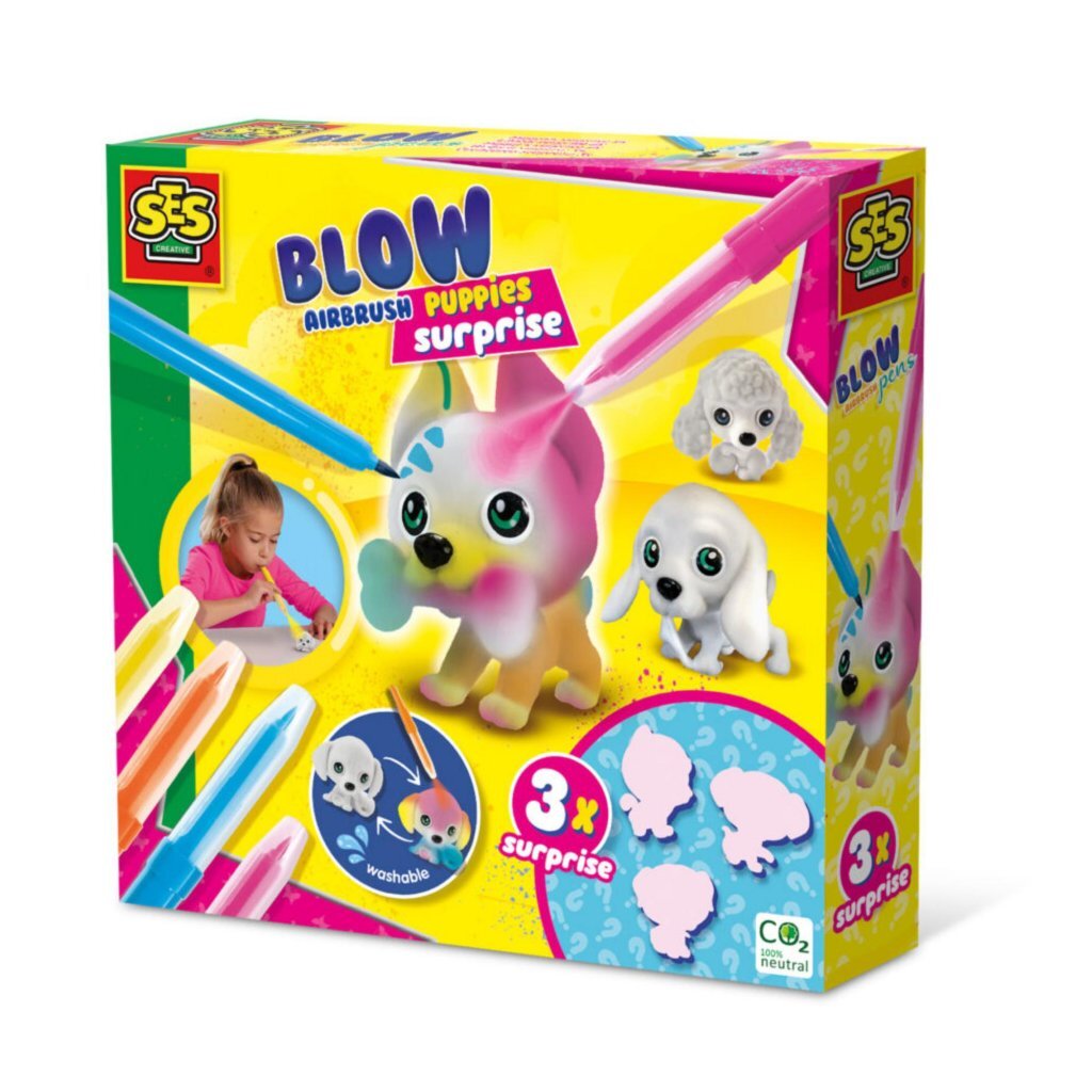 SES Creative Airbrush Puppy Surprise - Art Set for Kids