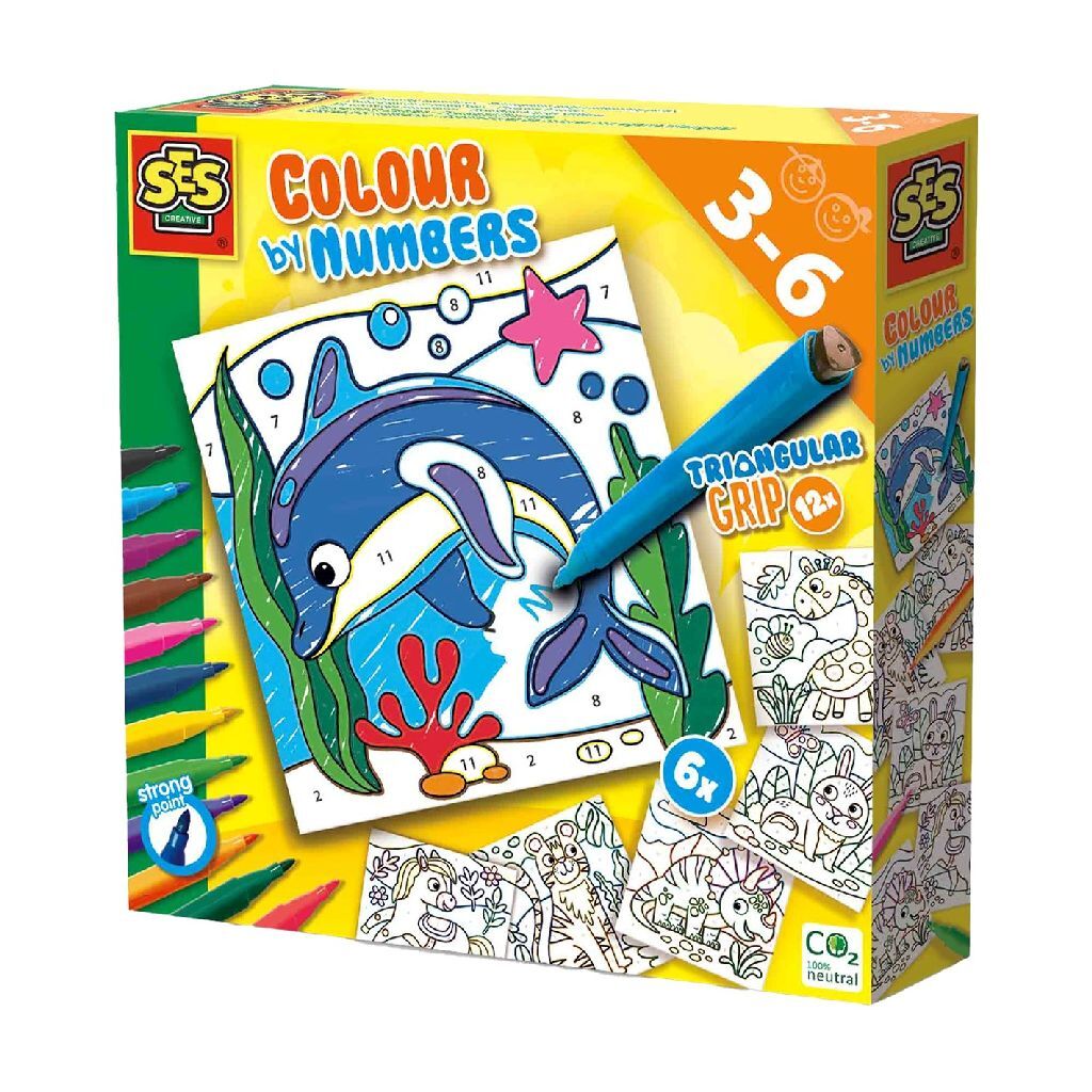 SES Creative Color by Number Triangle Grip Pens
