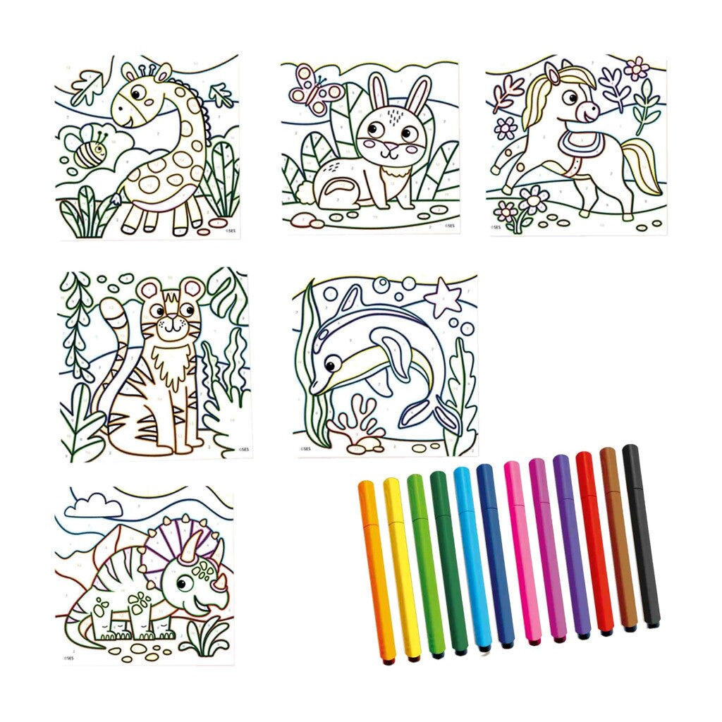 SES Creative Color by Number Triangle Grip Pens