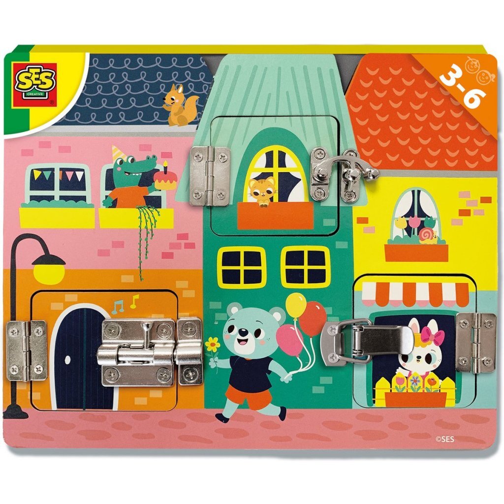 SES Creative Wooden Puzzle with Locks