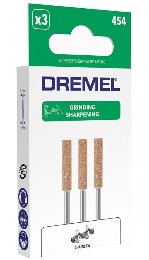 Lot de 3 Meules DREMEL 454 - Pour Affutage et Aiguisage de Chaine de Tronçonneuse - Diametre 4,8 mm afbeelding 2