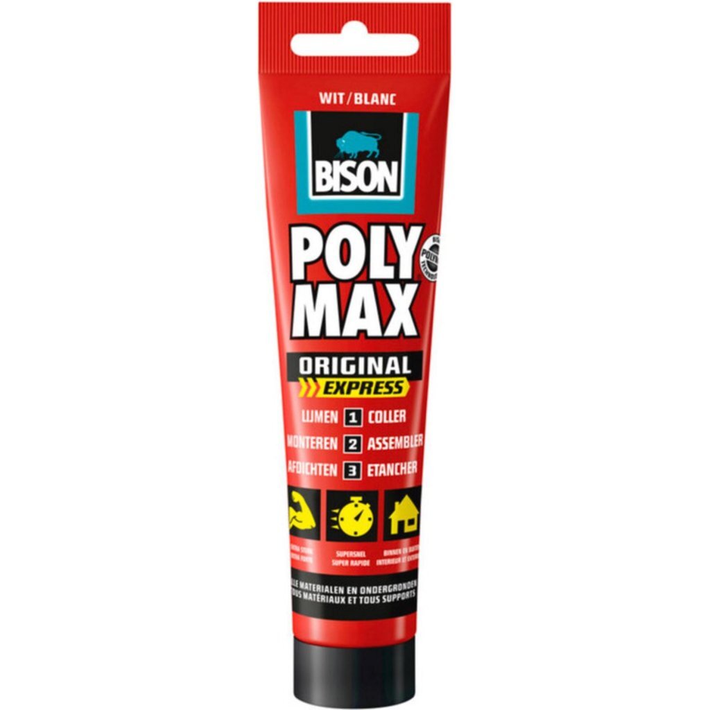Bison Poly Max Express 165 g White - Universal Adhesive and Sealant