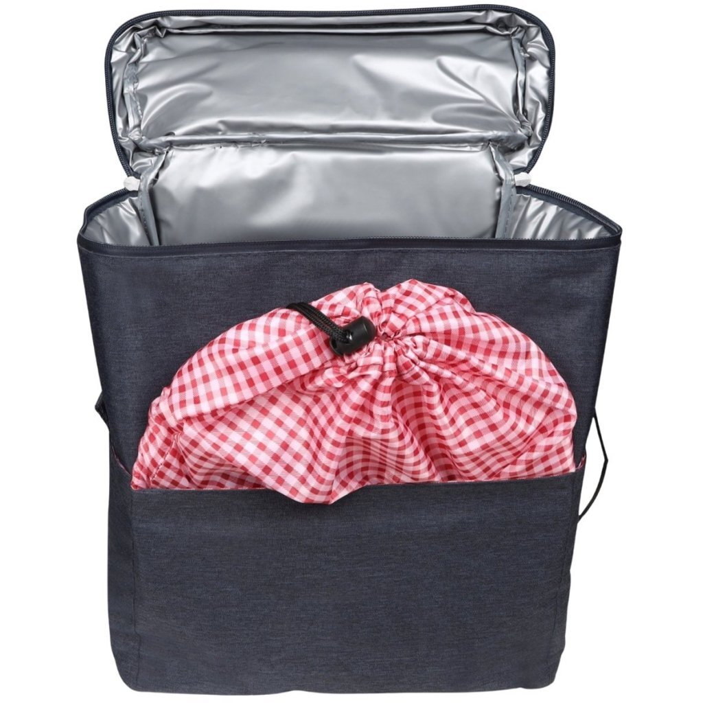Toppoint Bicycle Bag with Picnic Set 26x13x34 cm Dark Blue - Insulated Compartment