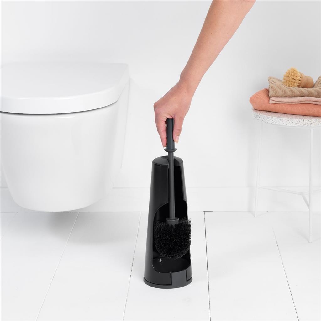 Brabantia ReNew Toilet Brush with Holder Matte Black