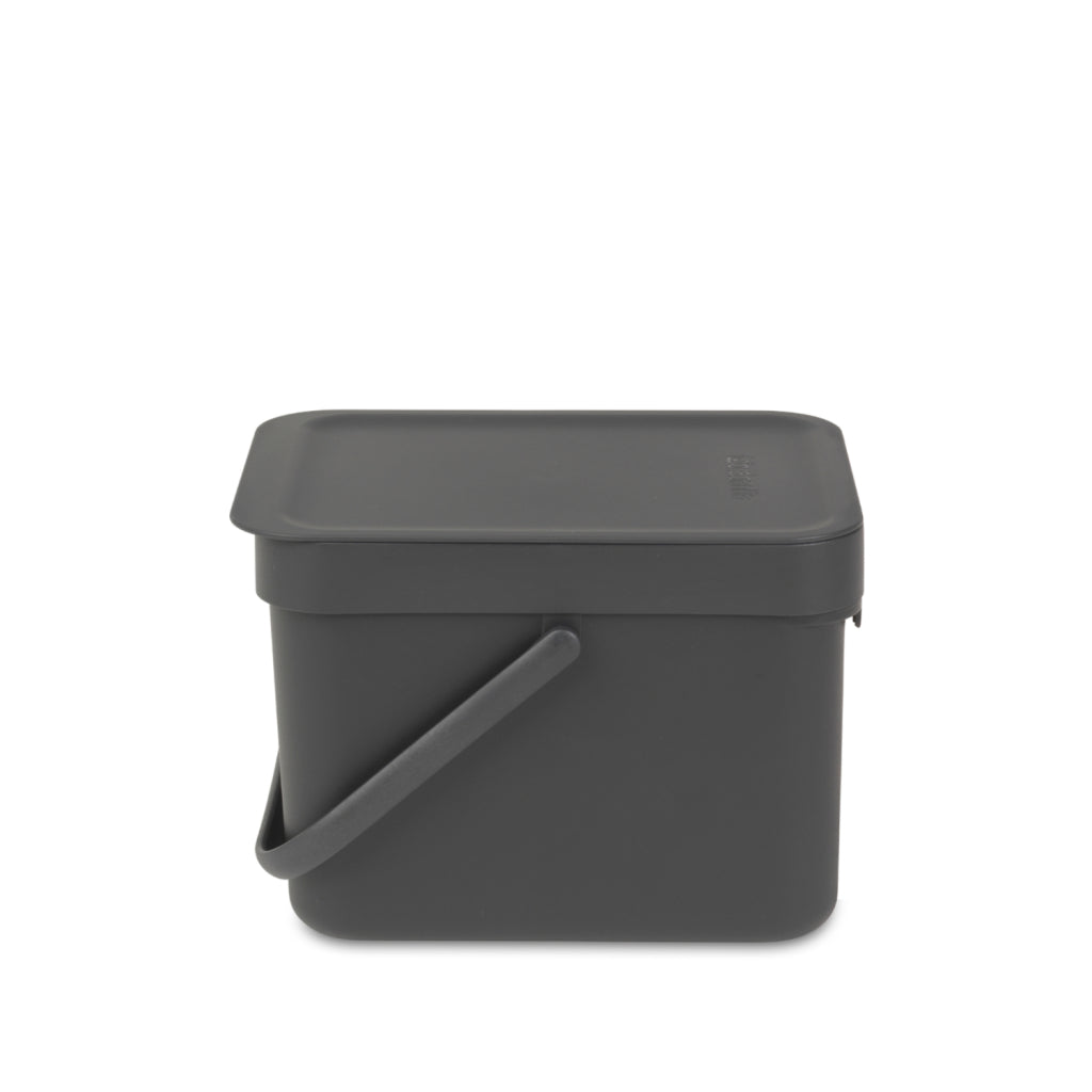 Brabantia Sort and Go Waste Bin 6 L with Stay-Open Lid 6-Liter-Abfalleimer