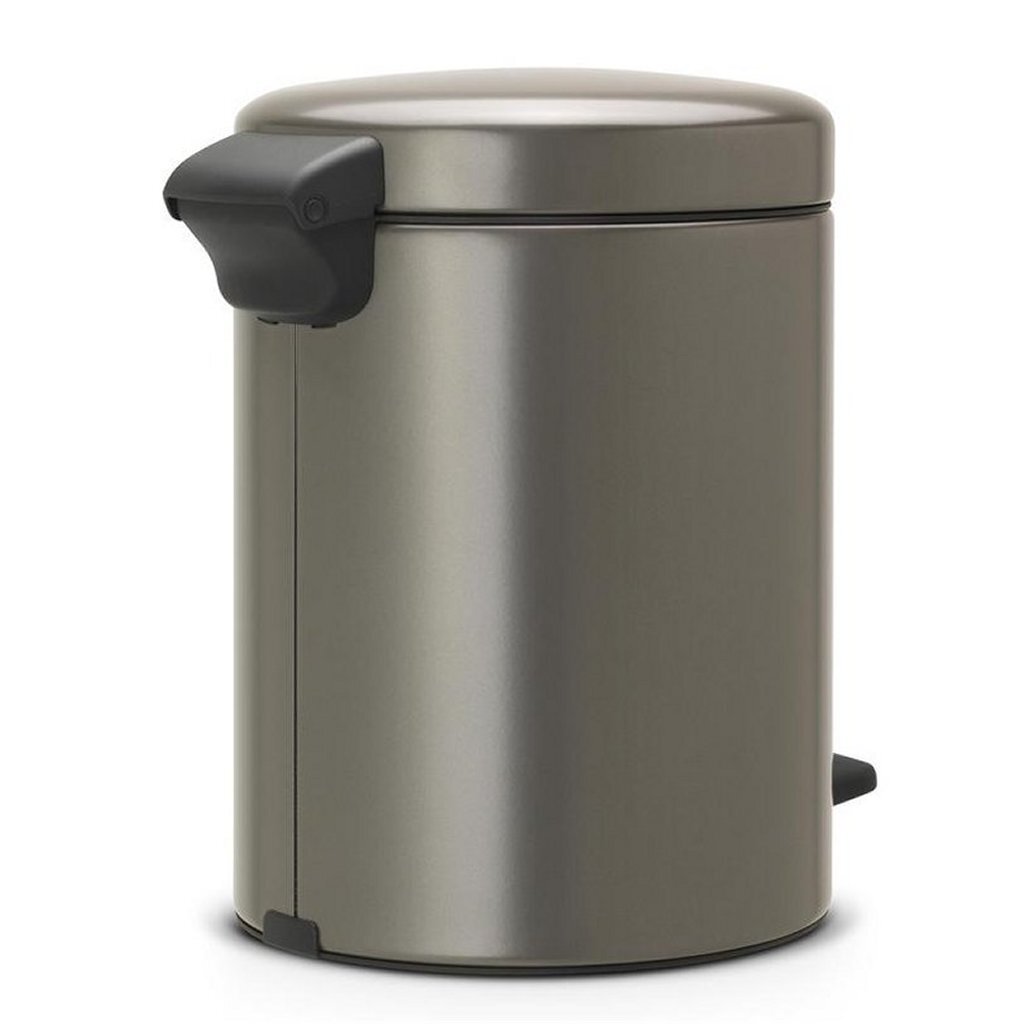 Brabantia NewIcon Pedal Bin 5 L - Platinum - Soft-Close Lid
