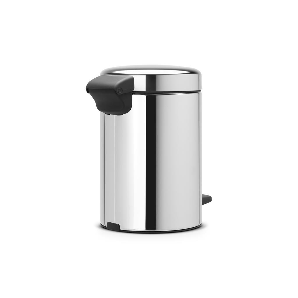 Brabantia Newicon Pedal Bin 3 L Brilliant Steel - Odor-Proof - Soft-Close Lid