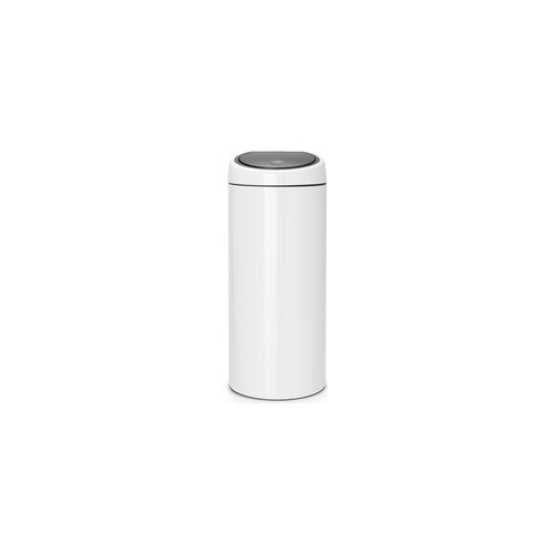 Brabantia Touch Bin - 30L Rund Kunststoff - Edelstahl Weiß (11 51 41) afbeelding 1