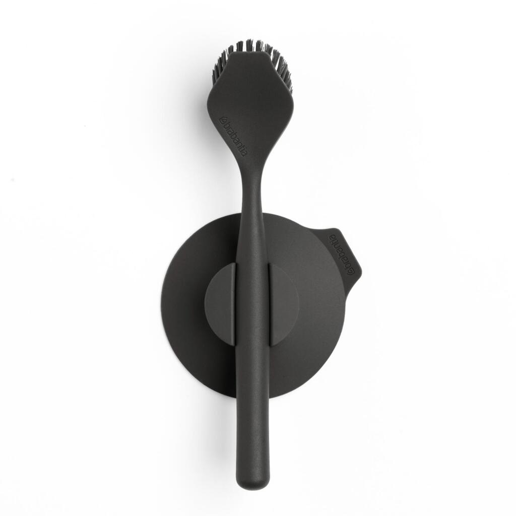 Brabantia SinkSide Dish Brush with Suction Cup Holder Black