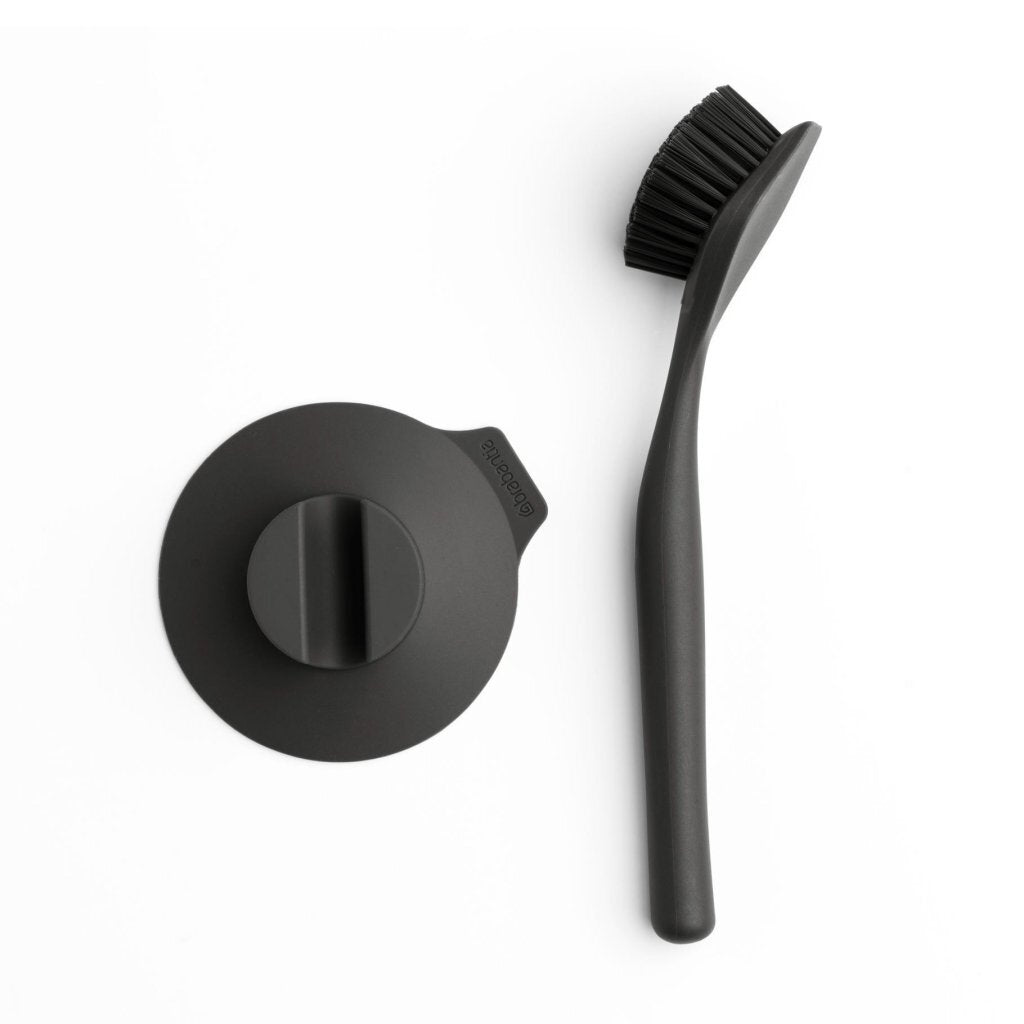 Brabantia SinkSide Dish Brush with Suction Cup Holder Black
