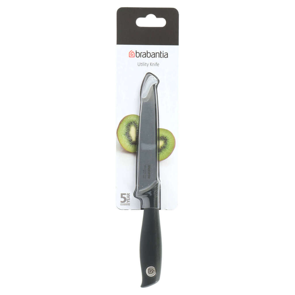 Brabantia Tasty+ Universal Knife 24.8 cm - Dark Grey - Ergonomic Design