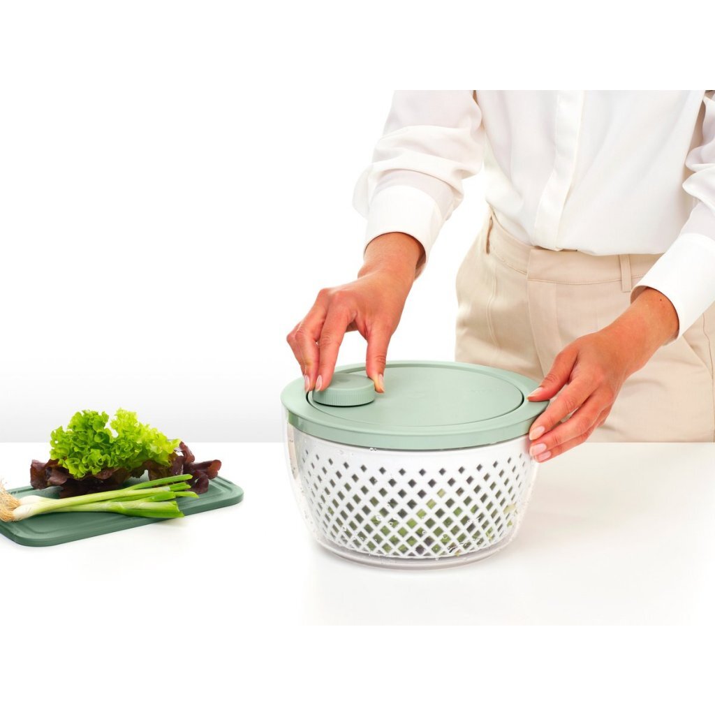 Brabantia Tasty+ Salad Spinner Jade Green/White - Multi-Functional, Dishwasher Safe