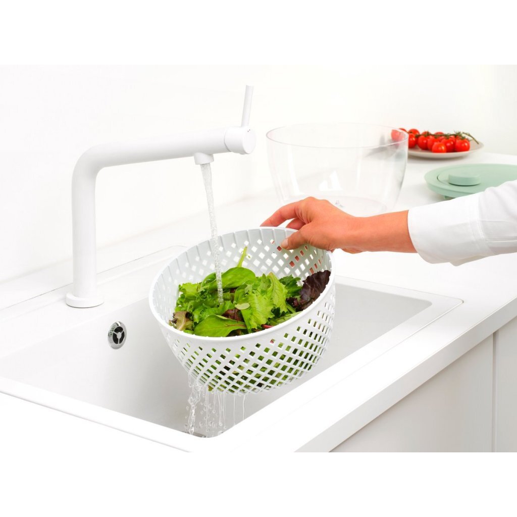 Brabantia Tasty+ Salad Spinner Jade Green/White - Multi-Functional, Dishwasher Safe