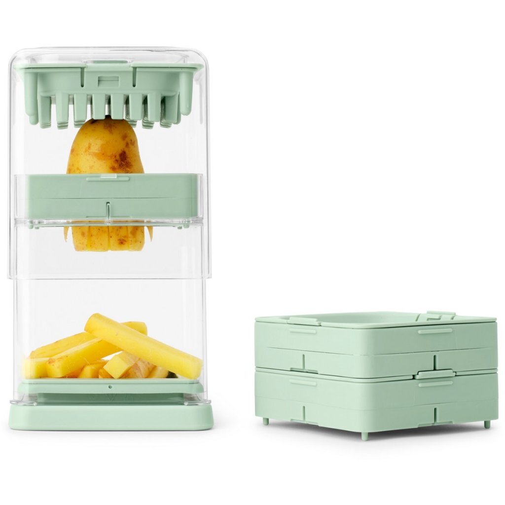Brabantia Tasty+ Vegetable Slicer Jade Green/Transparent - Ergonomic, Easy to Clean