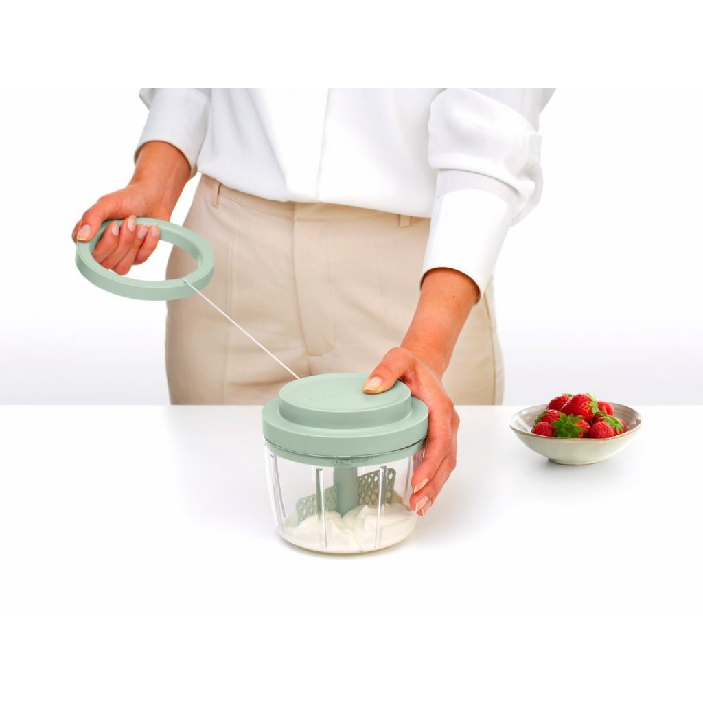 Brabantia Tasty+ Manual Chopper Jade Green/Transparent - Ergonomic, Easy to Clean