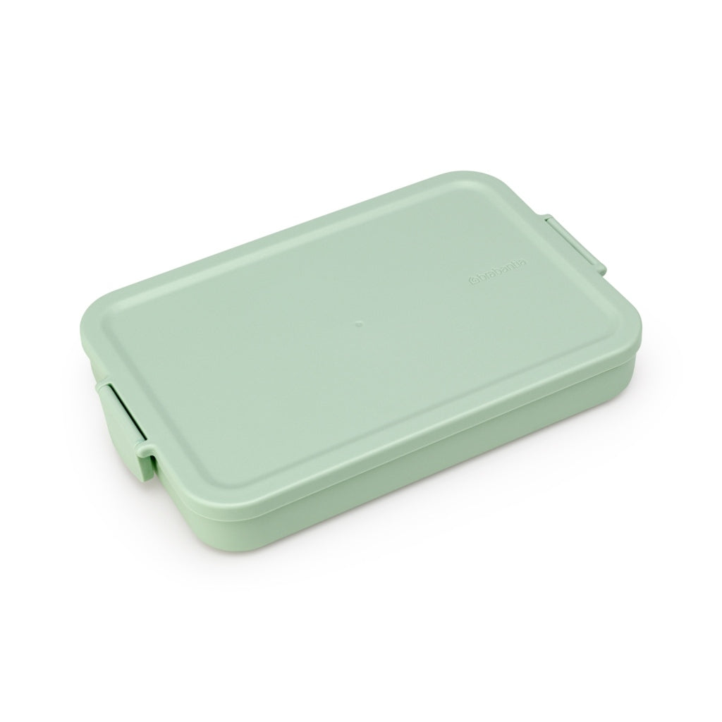 Brabantia Make & Take Flat Lunchbox M Jade Green - 1.1 L - BPA-Free - Reusable