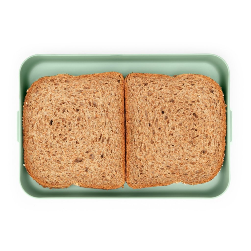 Brabantia Make & Take Flat Lunchbox M Jade Green - 1.1 L - BPA-Free - Reusable