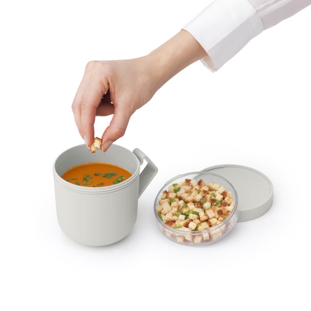 Brabantia Make & Take Soup Cup 0.6 L Light Grey - Leak-Proof Container