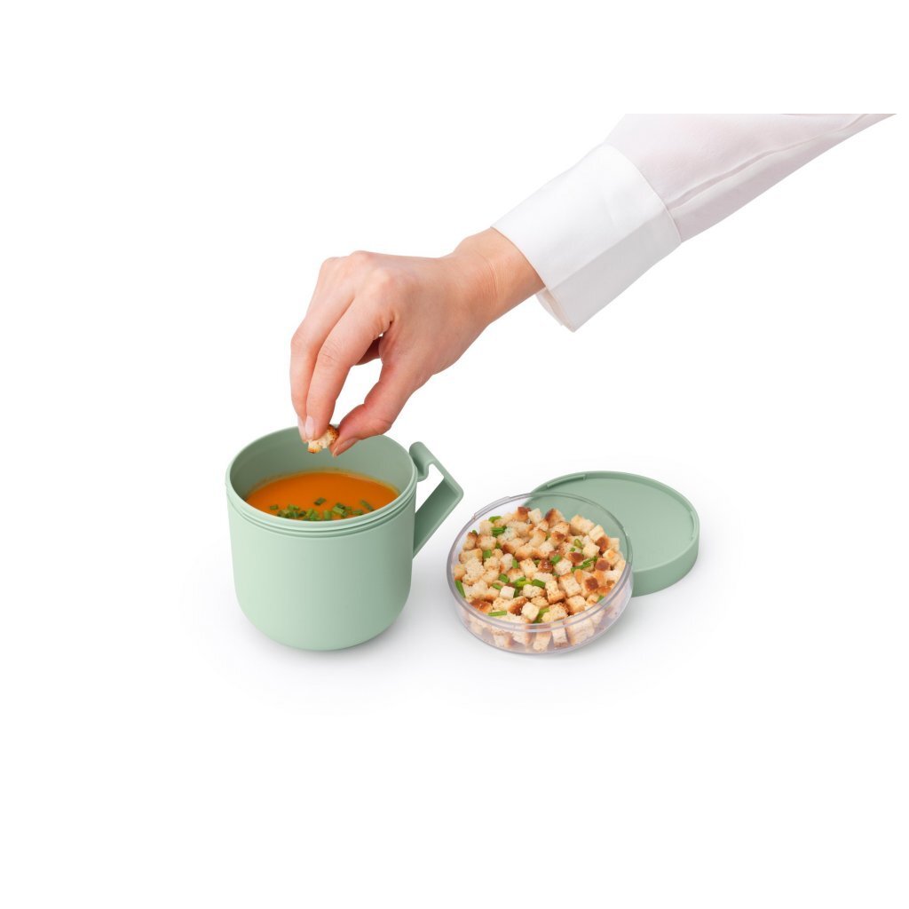 Brabantia Make & Take Soup Cup 0.6 L Jade Green - Leak-Proof Container