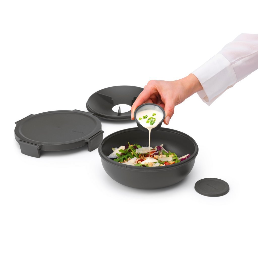 Brabantia Make & Take Salad Lunch Bowl 1.3 L Dark Grey