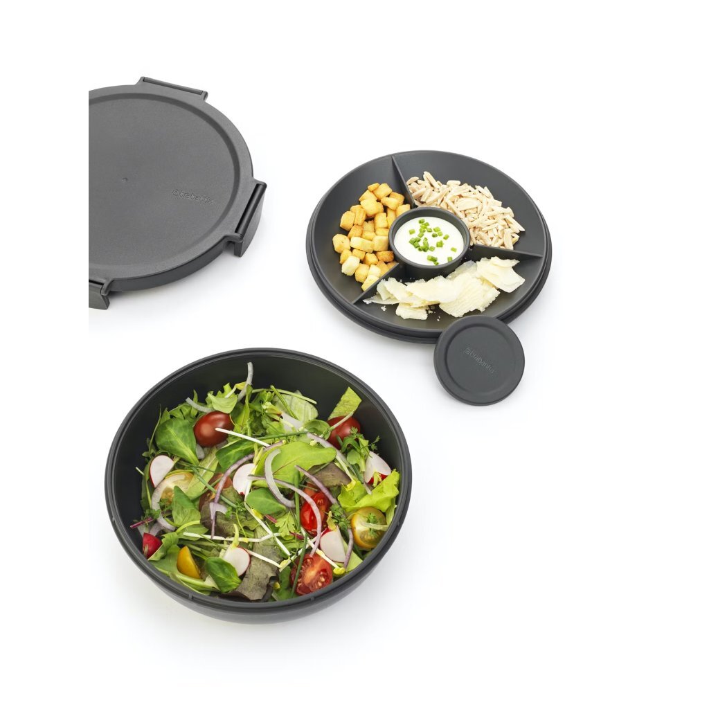 Brabantia Make & Take Salad Lunch Bowl 1.3 L Dark Grey