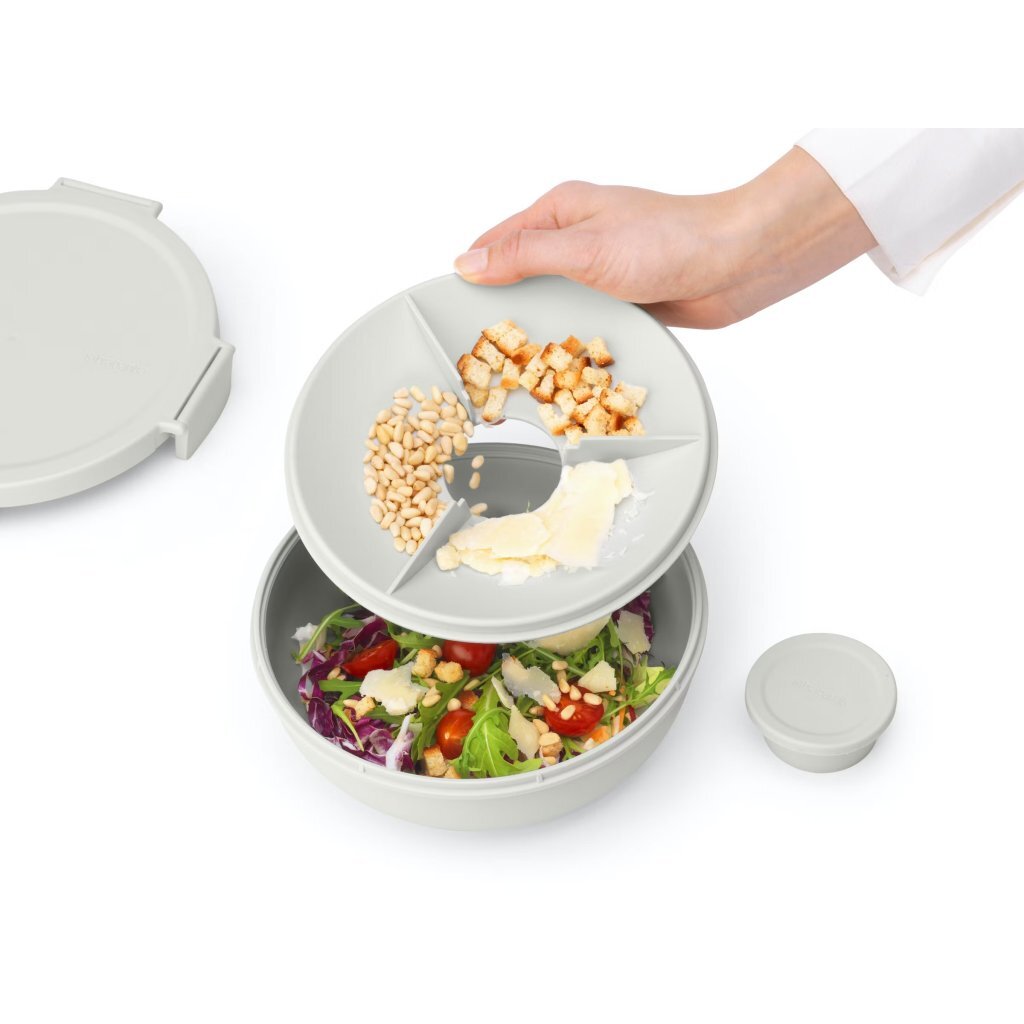 Brabantia Make & Take Salad Lunch Bowl 1.3 L Light Grey