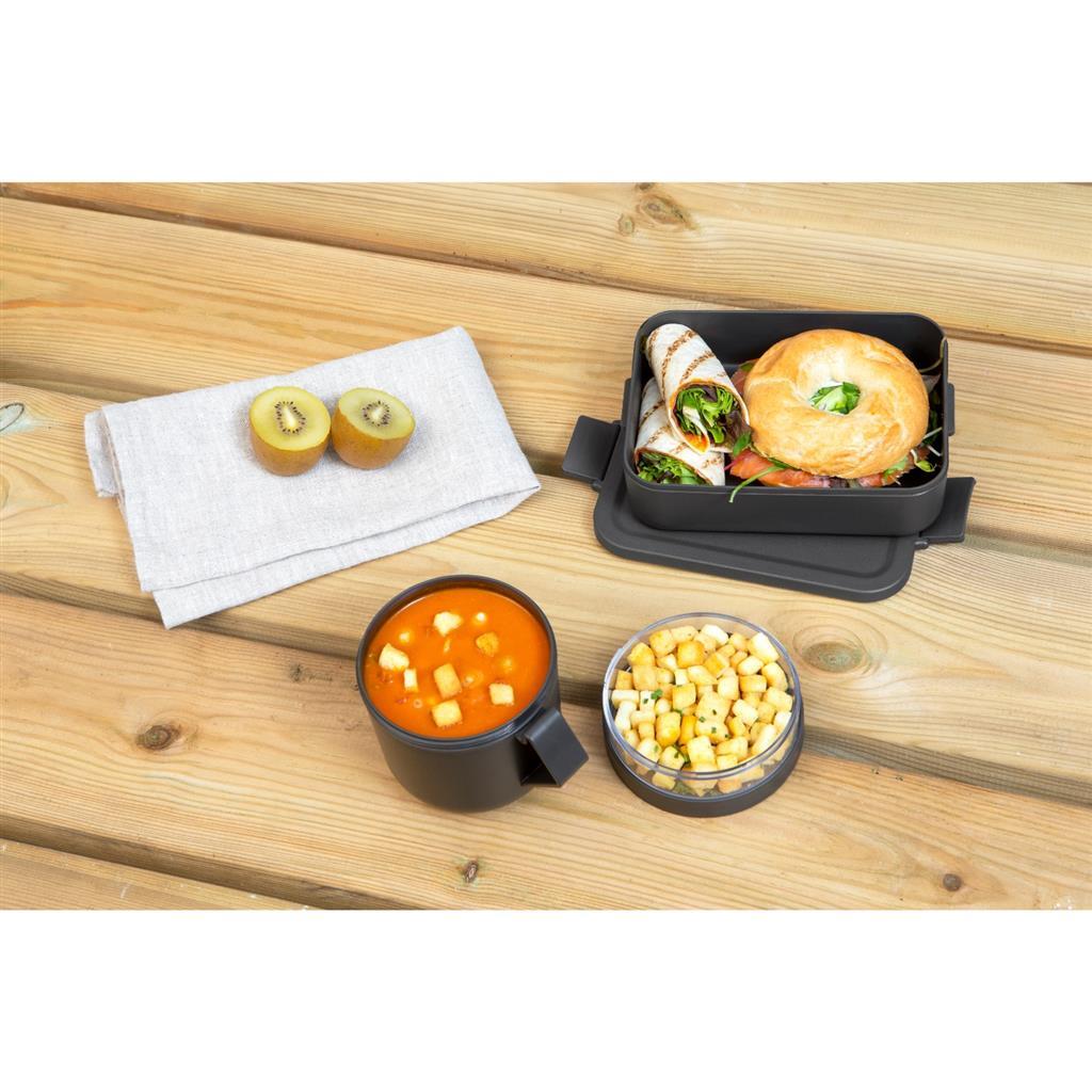 Brabantia Make & Take Lunch Set Dark Grey - 2-piece Lunch Box, Soup Cup