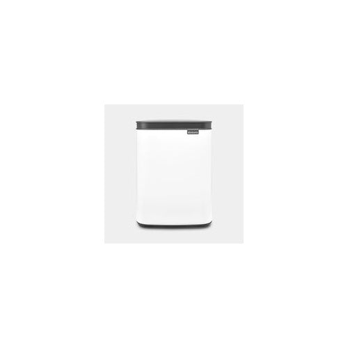 Brabantia Bo Waste Bin - 4 l - Rechteckig - Stahl - black - white - Stahl - Manuell (22 23 44) afbeelding 1