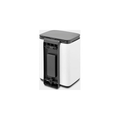 Brabantia Bo Waste Bin - 4 l - Rechteckig - Stahl - black - white - Stahl - Manuell (22 23 44) afbeelding 3