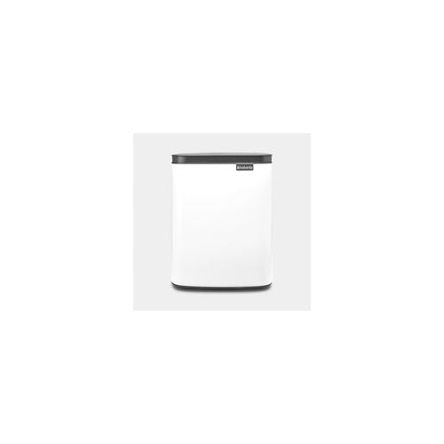 Brabantia Bo Waste Bin - Mülleimer - 7 l - Rechteckig - Stahl - black - white - Stahl - Manuell (22 23 68) afbeelding 1