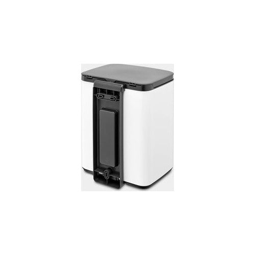 Brabantia Bo Waste Bin - Mülleimer - 7 l - Rechteckig - Stahl - black - white - Stahl - Manuell (22 23 68) afbeelding 2