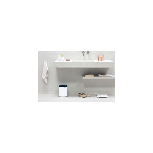 Brabantia Bo Waste Bin - Mülleimer - 7 l - Rechteckig - Stahl - black - white - Stahl - Manuell (22 23 68) afbeelding 3