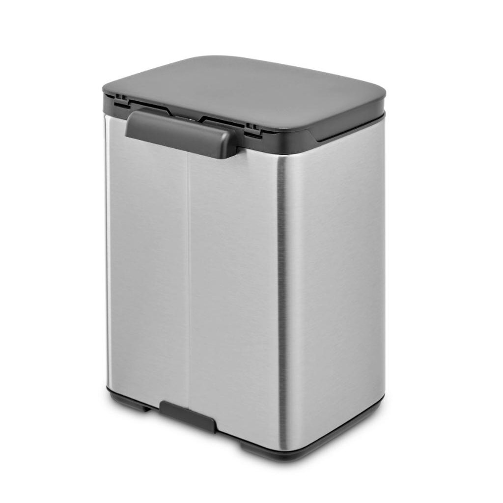 Brabantia Bo Waste Bin 4 L Matt Steel - Space-Saving - Soft-Close Lid